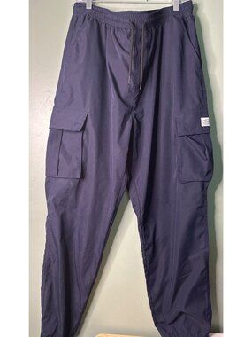HKS 1980 by Boris Men's Cargo Jogger Pants Size 42 Navy Streetwear Utility